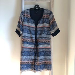 Greylin Printed Short Sleeve Romper Small